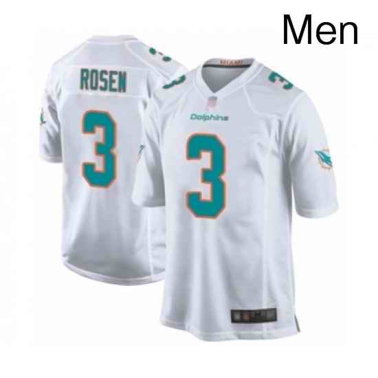 Mens Miami Dolphins 3 Josh Rosen Game White Football Jersey